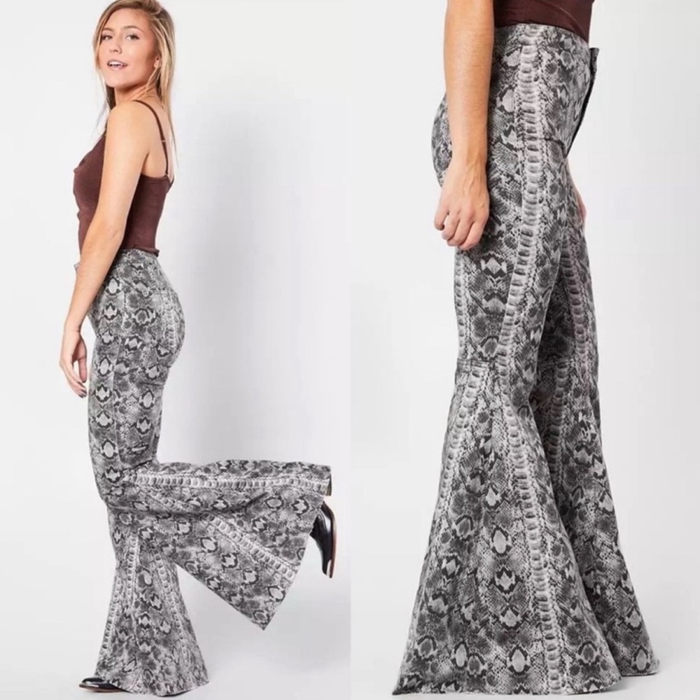 Snake skin Flare Pants